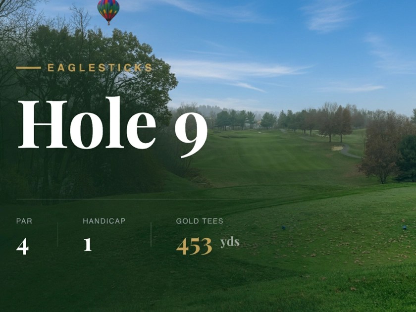 Hole 9 at EagleSticks Golf Club
