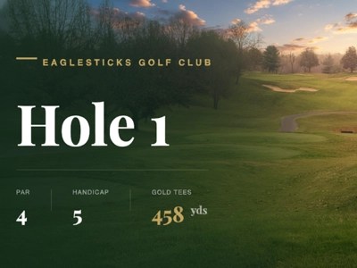 Hole 1 at EagleSticks Golf Club