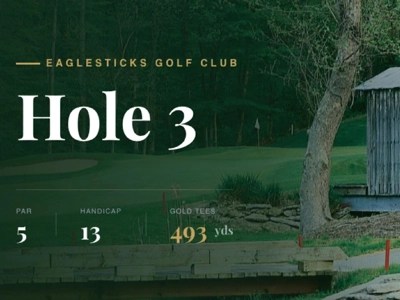 Hole 3 at EagleSticks Golf Club