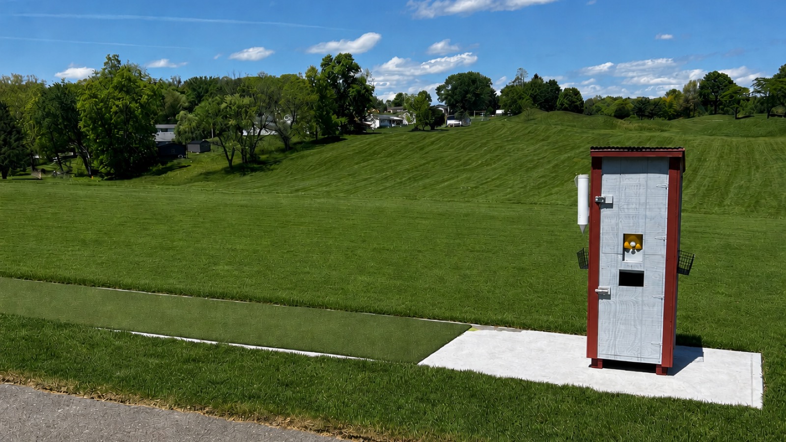EagleSticks driving range with complimentary water station