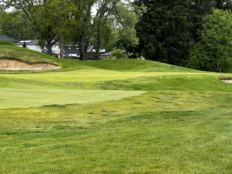 Hole 2 putting green at EagleSticks Golf Club