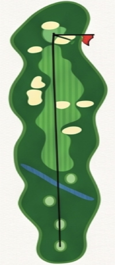 Aerial view of Hole 18 at EagleSticks Golf Club