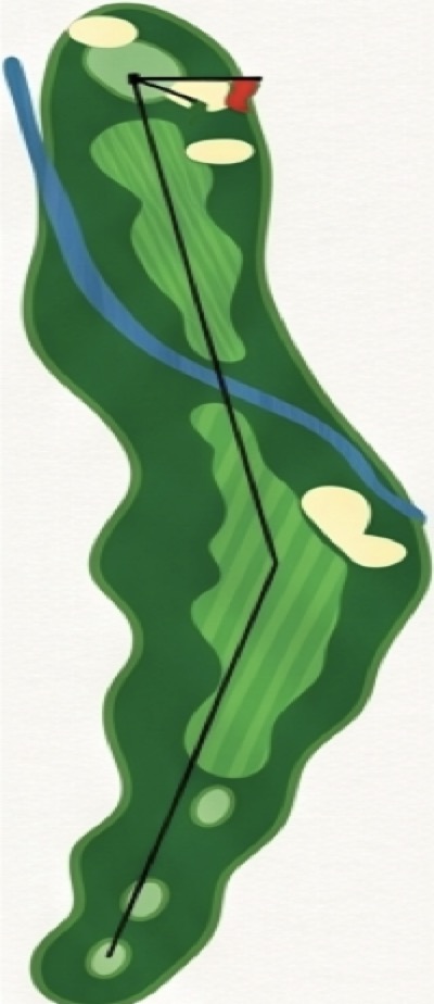 Aerial view of Hole 11 at EagleSticks Golf Club