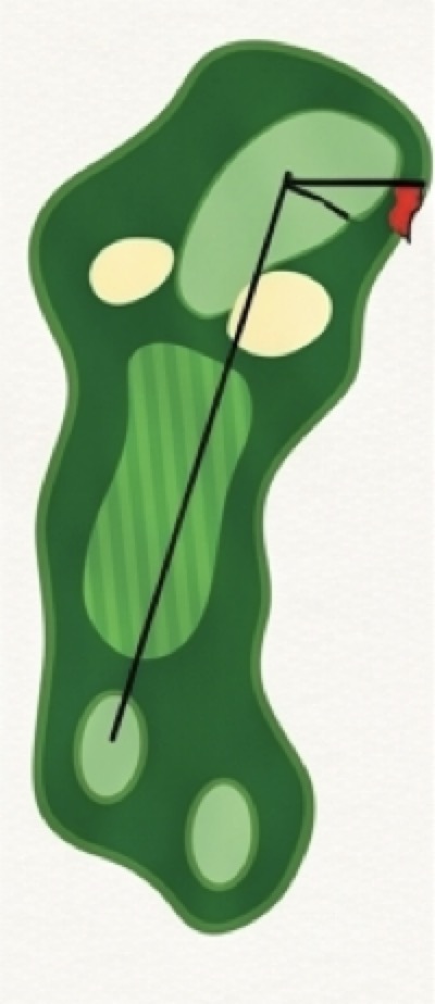 Aerial view of Hole 5 at EagleSticks Golf Club