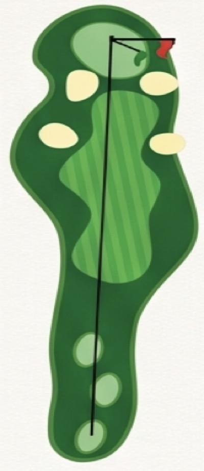 Aerial view of Hole 4 at EagleSticks Golf Club
