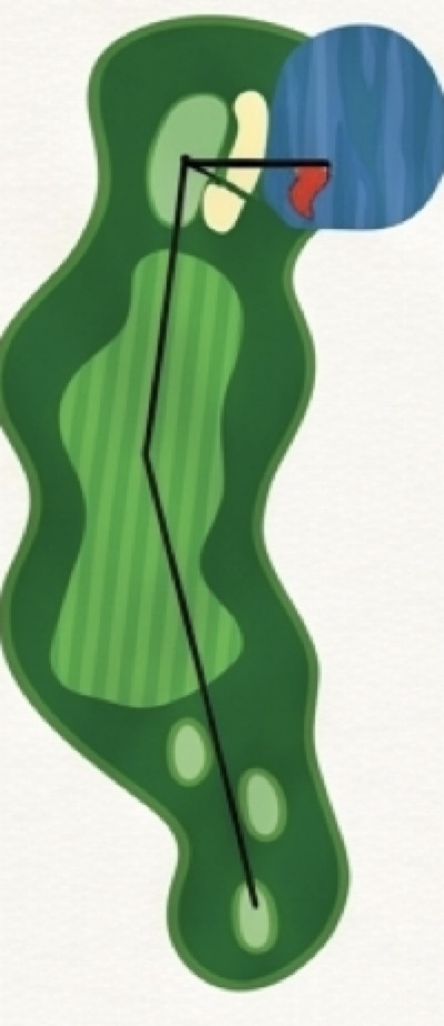 Aerial view of Hole 7 at EagleSticks Golf Club