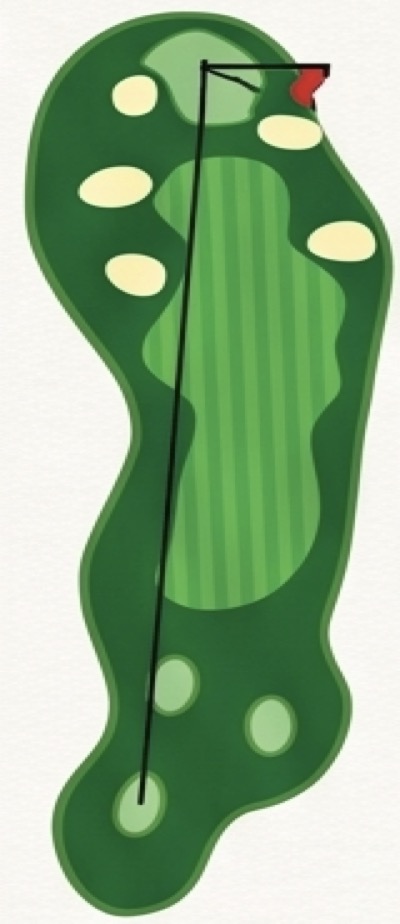 Aerial view of Hole 6 at EagleSticks Golf Club