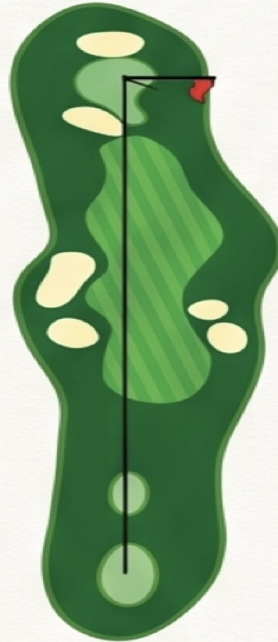 Aerial view of Hole 16 at EagleSticks Golf Club